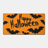 Halloween zwart en sinaasappel spooky vleermuizen  bureaumat (Voorkant)