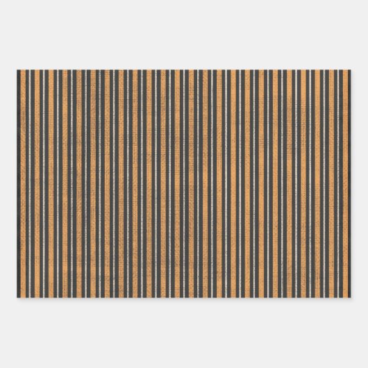 Halloween zwart en Sinaasappel verdrietig Inpakpapier Vel (Voorkant)