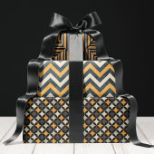 Halloween zwart en Sinaasappel verdrietig Inpakpapier Vel