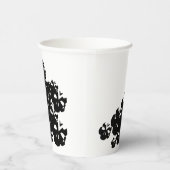 Halloween zwart en wit Skulls stapel spooky Papieren Bekers (Rechts)