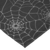 Halloween Zwart en Witte Spinnen Webs Cobwebs Tafelkleed (Gekanteld)