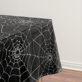 Halloween Zwart en Witte Spinnen Webs Cobwebs Tafelkleed