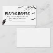 Halloween zwart en witte vleermuizen luier Raffle Informatiekaartje (Voorkant / Achterkant)
