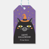 Halloween Zwart Kat Cadeau Labels Cadeaulabel (Achterkant)