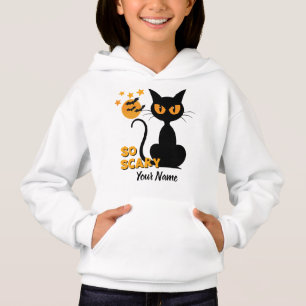 Halloween zwart kat eng aangepaste naam meisjes