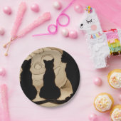  Halloween zwart katten feest bord (Feest)