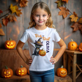 Halloween zwart kattenkrik o lantaarn trick or tre t-shirt