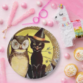Halloween zwart kattenuil feest Papieren Bordje (Feest)