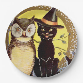  Halloween zwart kattenuil feest Papieren Bordje