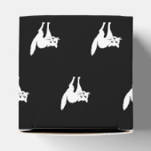 Halloween zwart katzwart-wit patroon bedankdoosjes (Bovenkant)