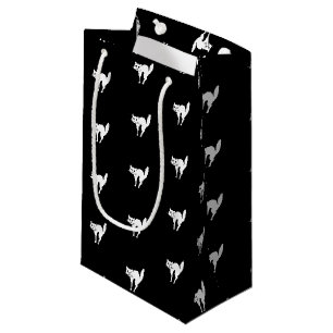 Halloween zwart katzwart-wit patroon klein cadeauzakje