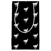 Halloween zwart katzwart-wit patroon klein cadeauzakje (Voorkant)