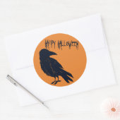 Halloween zwart kraai silhouet Sinaasappel Sticker (Envelop)