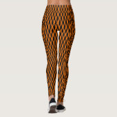 Halloween zwart met Oranje rondingen Leggings (Achterkant)