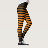 Halloween Zwart oranje verticale strepen ombre Leggings (Rechts)