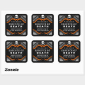 Halloween Zwart Oranje Wit Drink of Behandel Label (Vel)