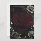 Halloween zwart Roos gotische bruiloft uitnodiging (Achterkant)
