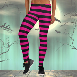 Halloween Zwart & Roze Kostuum Leggings