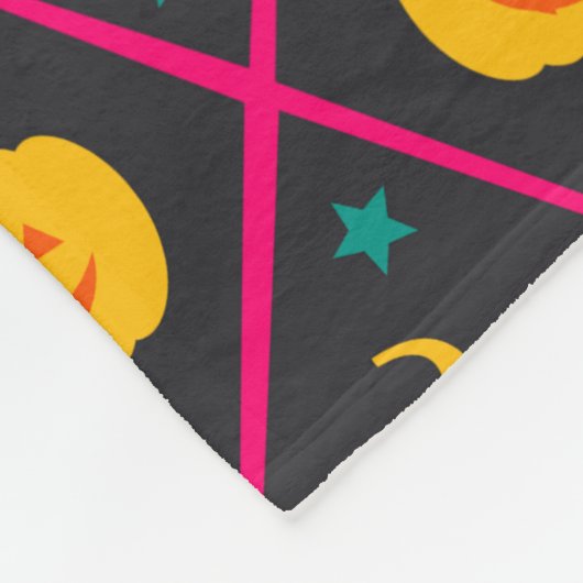 Halloween Zwart Roze Minimal Patroon Fleece Deken (Hoek)
