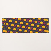 Halloween Zwart Roze Minimal Patroon Yogamat (Achterkant (horizontaal))