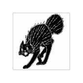  Halloween Zwart Scaredy Cat Stamp Rubberstempel (Afrduk)