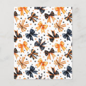 Halloween Zwart Sinaasappel Coquette Bow Baby show (Achterkant)