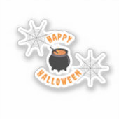 Halloween Zwart & Sinaasappel Custom-Cut Vinyl Sti Sticker (Voorkant)