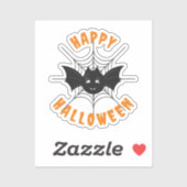 Halloween Zwart & Sinaasappel Custom-Cut Vinyl Sti Sticker (Vel)