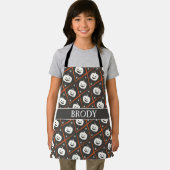 Halloween zwart Sinaasappel minimal Schort (Insitu)