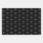 Halloween zwart sinaasappel wit zwart boogspook inpakpapier vel (Voorkant)