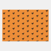 Halloween zwart sinaasappel wit zwart kattengeest inpakpapier vel (Voorkant 3)
