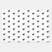 Halloween zwart sinaasappel wit zwart kattenpatroo inpakpapier vel (Voorkant 2)