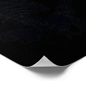 Halloween Zwart Skelet Hand op Hip Poster (Hoek)