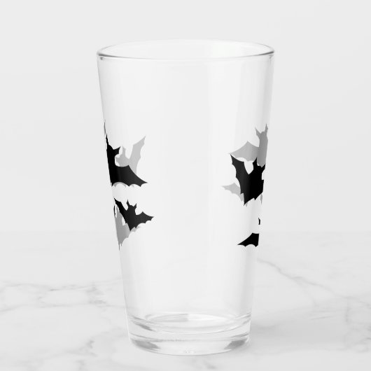 Halloween zwart vleermuizen cool spooky glas (Rechts)
