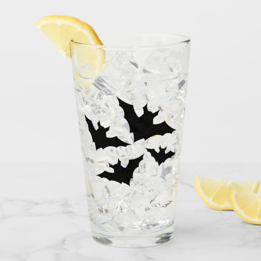 Halloween zwart vleermuizen cool spooky glas (Voorkant ijs)