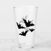 Halloween zwart vleermuizen cool spooky glas (Voorkant)