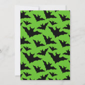 Halloween zwart vleermuizen groen cool spooky patr kaart (Achterkant)