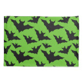 Halloween zwart vleermuizen groen cool spooky patr kussensloop (Achterkant)