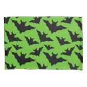 Halloween zwart vleermuizen groen cool spooky patr kussensloop (Voorkant)