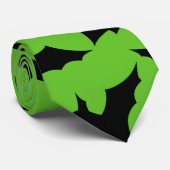 Halloween zwart vleermuizen groen cool spooky patr stropdas (Opgerold)