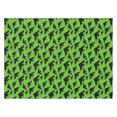 Halloween zwart vleermuizen groen cool spooky patr tafelkleed (Voorkant (Horizontaal))