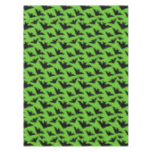 Halloween zwart vleermuizen groen cool spooky patr tafelkleed (Voorkant)