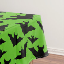 Halloween zwart vleermuizen groen cool spooky patr