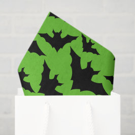 Halloween zwart vleermuizen groen cool spooky patr tissuepapier
