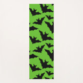 Halloween zwart vleermuizen groen cool spooky patr yogamat (Voorkant)