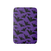 Halloween zwart vleermuizen paarse cool spooky pat badmat (Voorkant Verticaal)