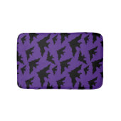 Halloween zwart vleermuizen paarse cool spooky pat badmat (Voorkant)