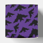 Halloween zwart vleermuizen paarse cool spooky pat bedankdoosjes (Bovenkant)