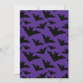 Halloween zwart vleermuizen paarse cool spooky pat kaart (Achterkant)