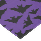 Halloween zwart vleermuizen paarse cool spooky pat tafelkleed (Gekanteld)